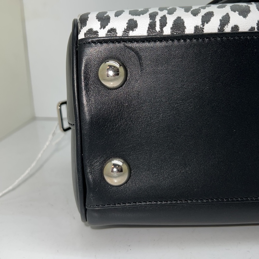Saint Laurent Baby Duffle Crossbody with animal print Black and White 9”x4”x6” T - Picture 10 of 14